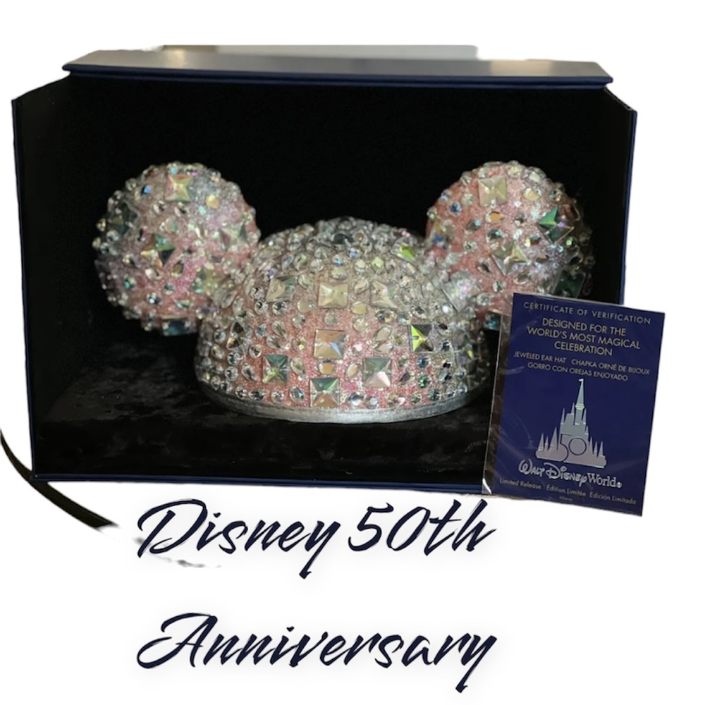 Disney 50th Anniversary EARidescent Mickey Luxe bejeweled hat (ears) 2022
